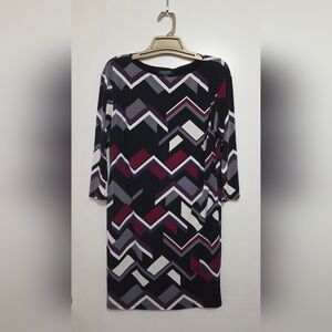 Lauren Ralph Lauren Geometric Patterned Dress Size 4